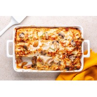 Лазанья с курицей и грибами