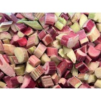 Творожно-манная запеканка с ревенем