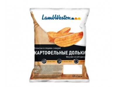 Замороженные волнистые картофельные дольки со специями Lambwesten